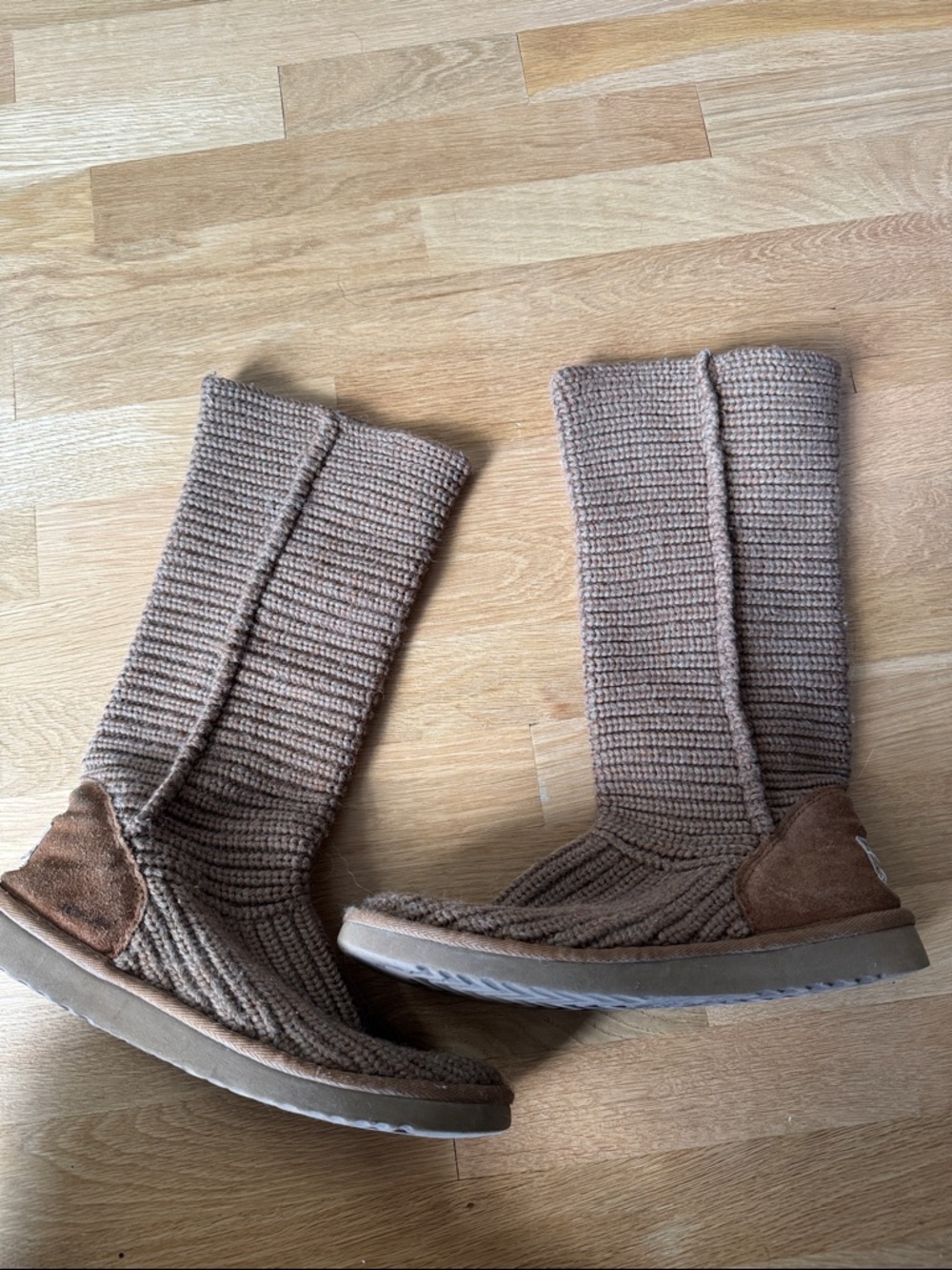 Knit Mid-Calf Women's Boot in Taupe